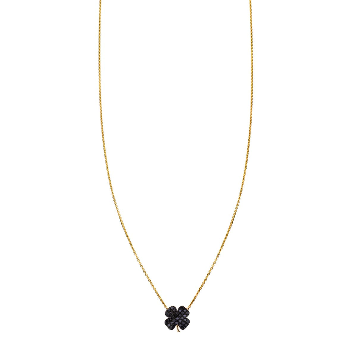 Black & White Clover Pendant Necklace  Necklace, Four leaf clover necklace,  Pendant necklace