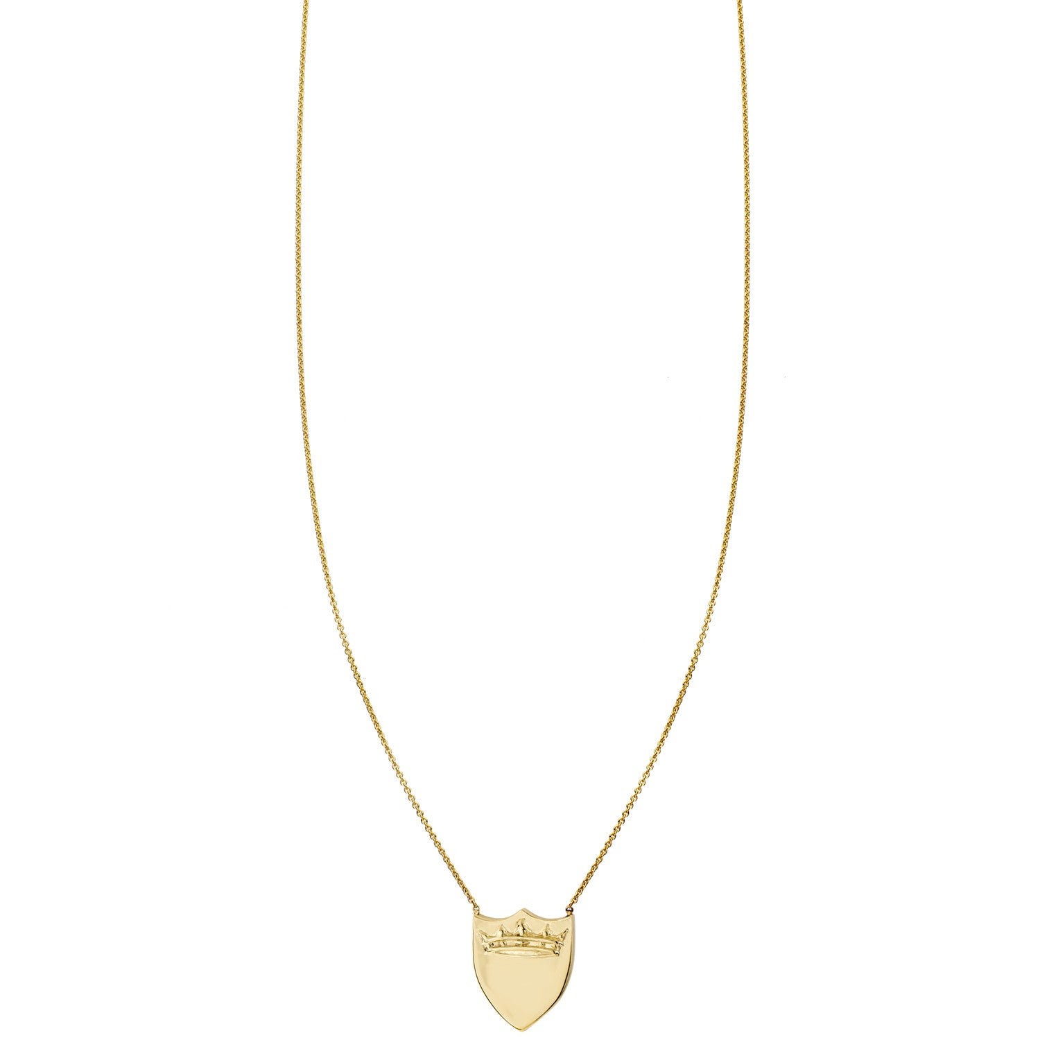 Crown Shield Gold Necklace – Phoenix Roze