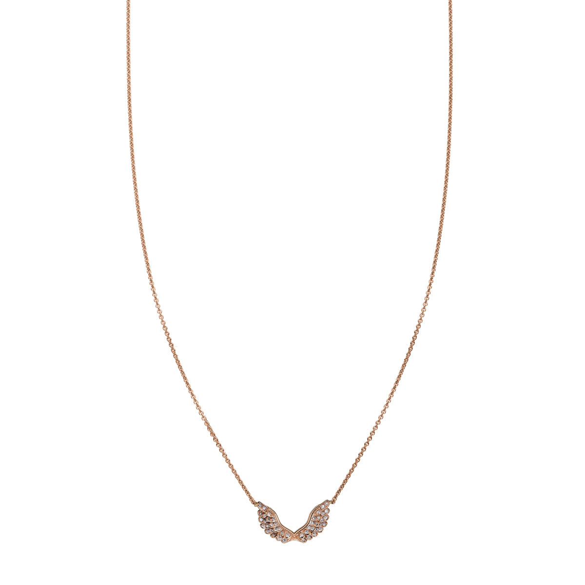 Rose Gold Angel Wings Pendant Necklace