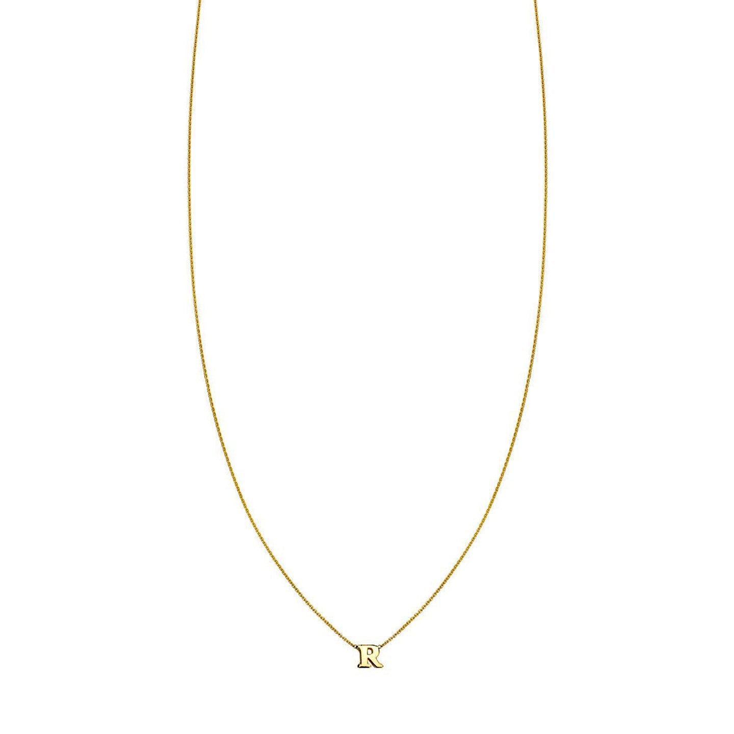 Gold Initial Letter Necklace - personalized women's jewelry