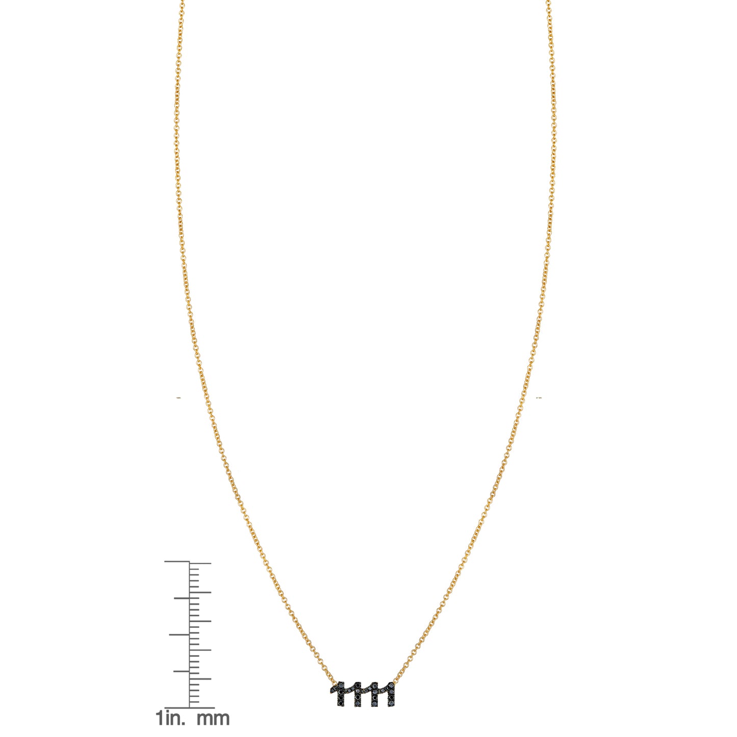 Black Diamond 1111 Necklace