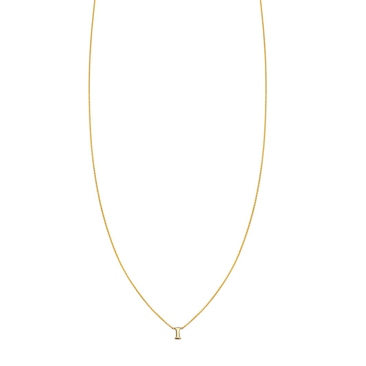 Tailor your style with the customizable gold necklace displaying the letter 'I' by Phoenix Roze. Make it uniquely yours.