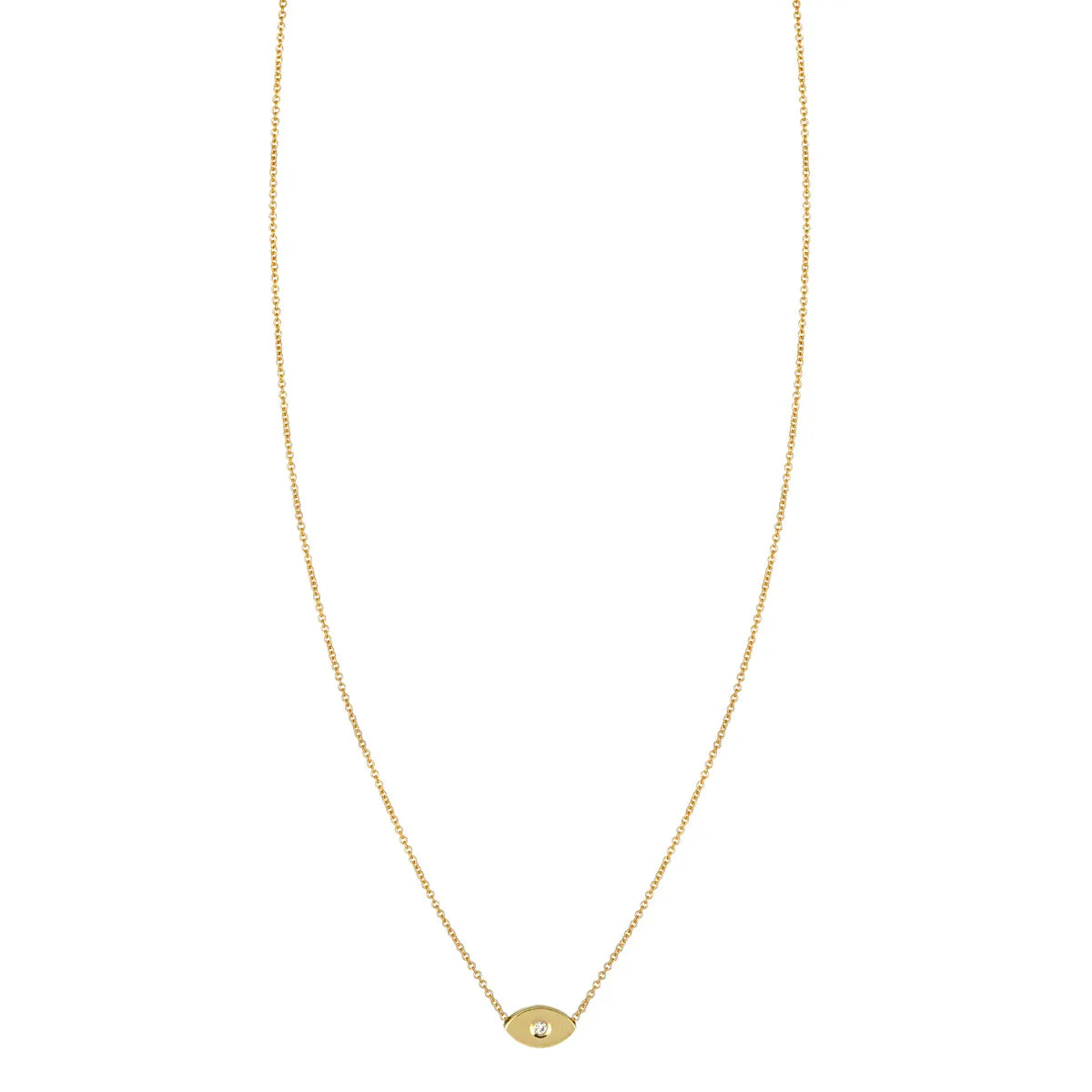 14K Gold Evil Eye Necklace