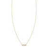 14K Gold Pavé Hebrew Mom Necklace