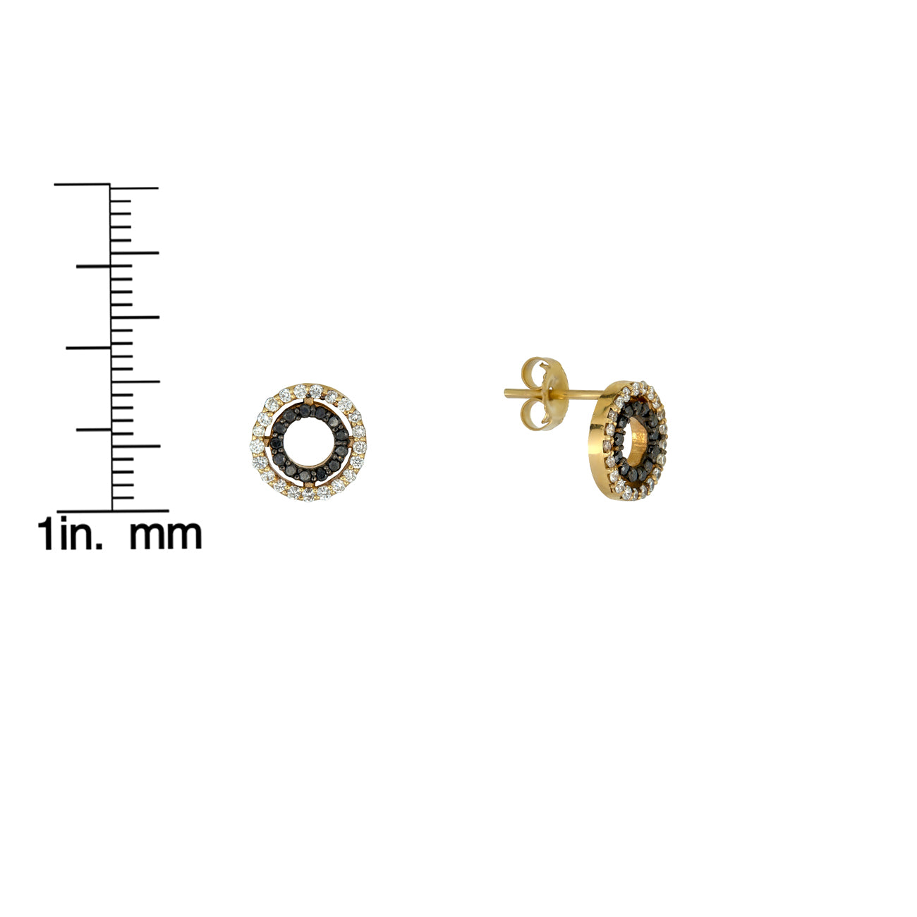 Eclipse Diamond Circle Studs