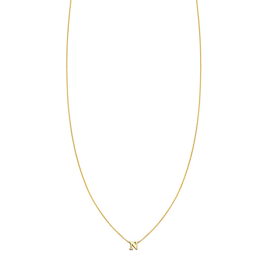 Gold 'N' initial necklace, elegant and timeless personalized jewelry