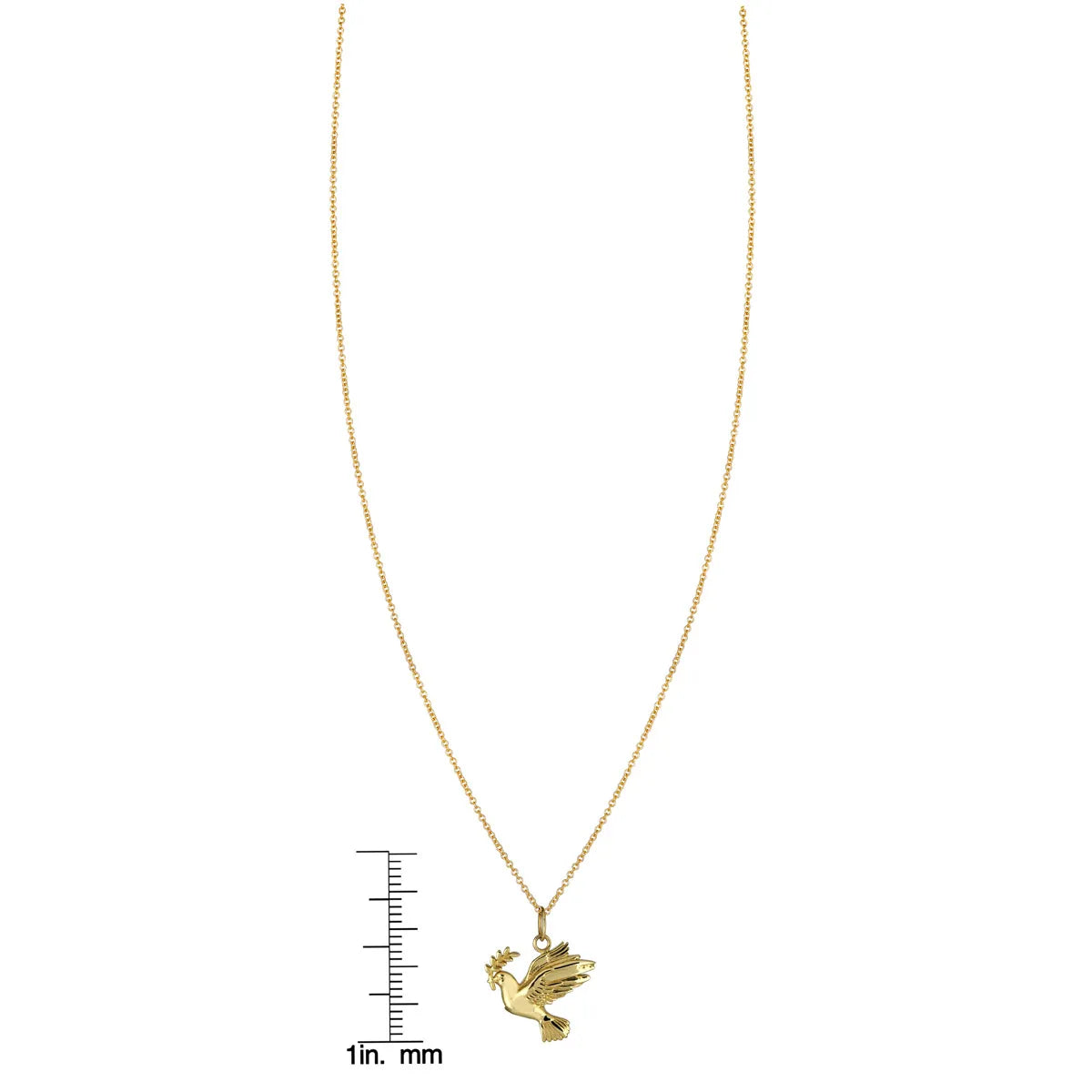 14K Gold Peace Dove Necklace