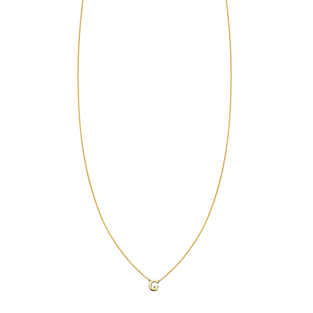 Handcrafted gold 'G' initial necklace, personalized jewelry for your ensemble