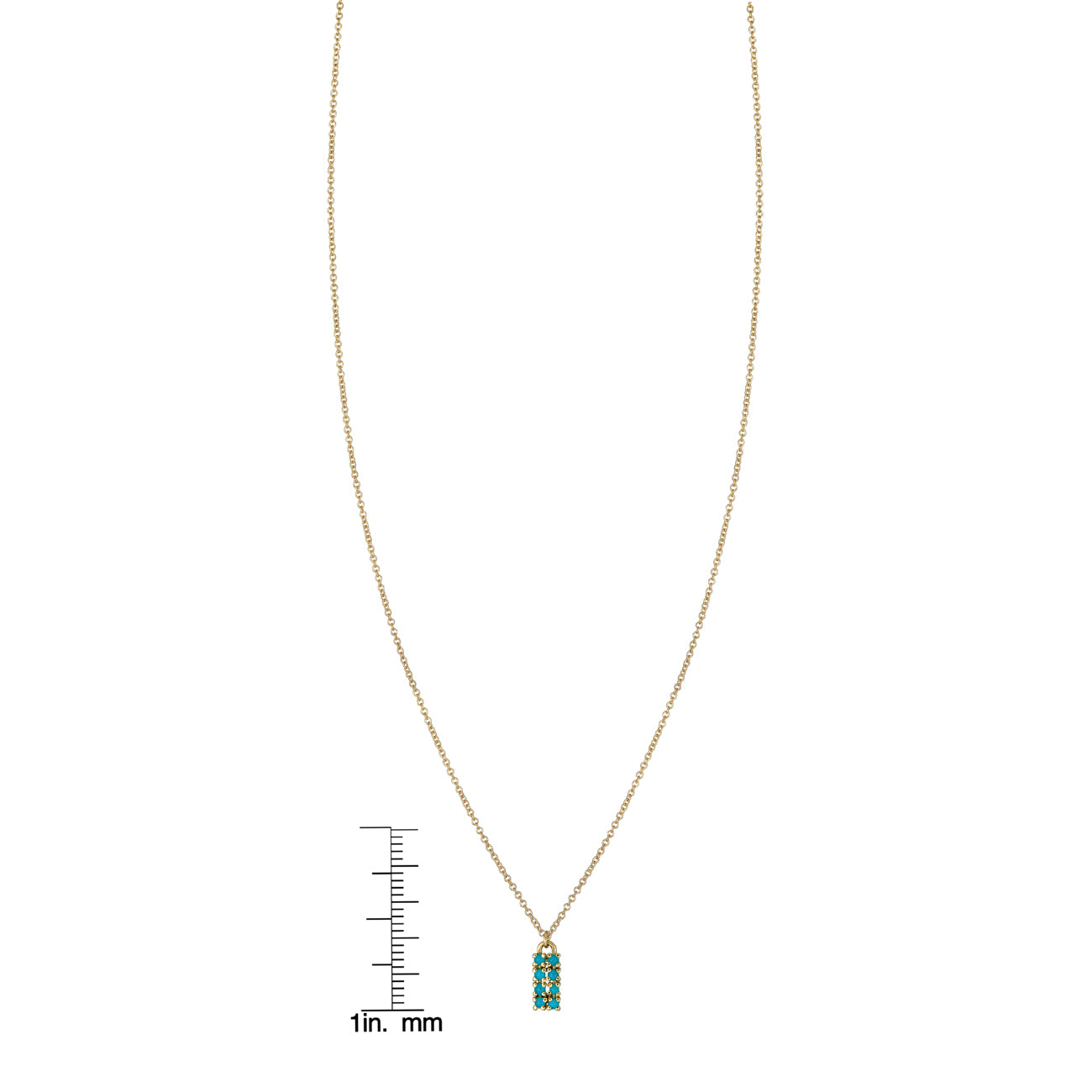 Emerald & Gold Tag Necklace