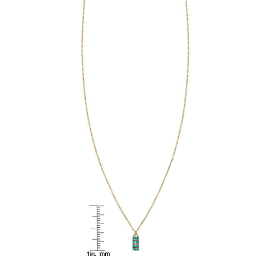 Emerald & Gold Tag Necklace