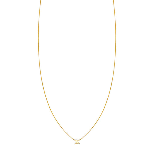 Gold 'X' initial luxury necklace, custom Phoenix Roze jewelry