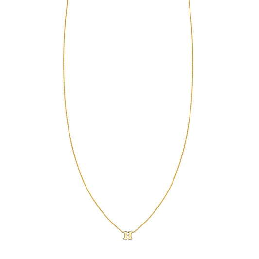 Gold 'H' initial necklace, elegant and unique personalized jewelry