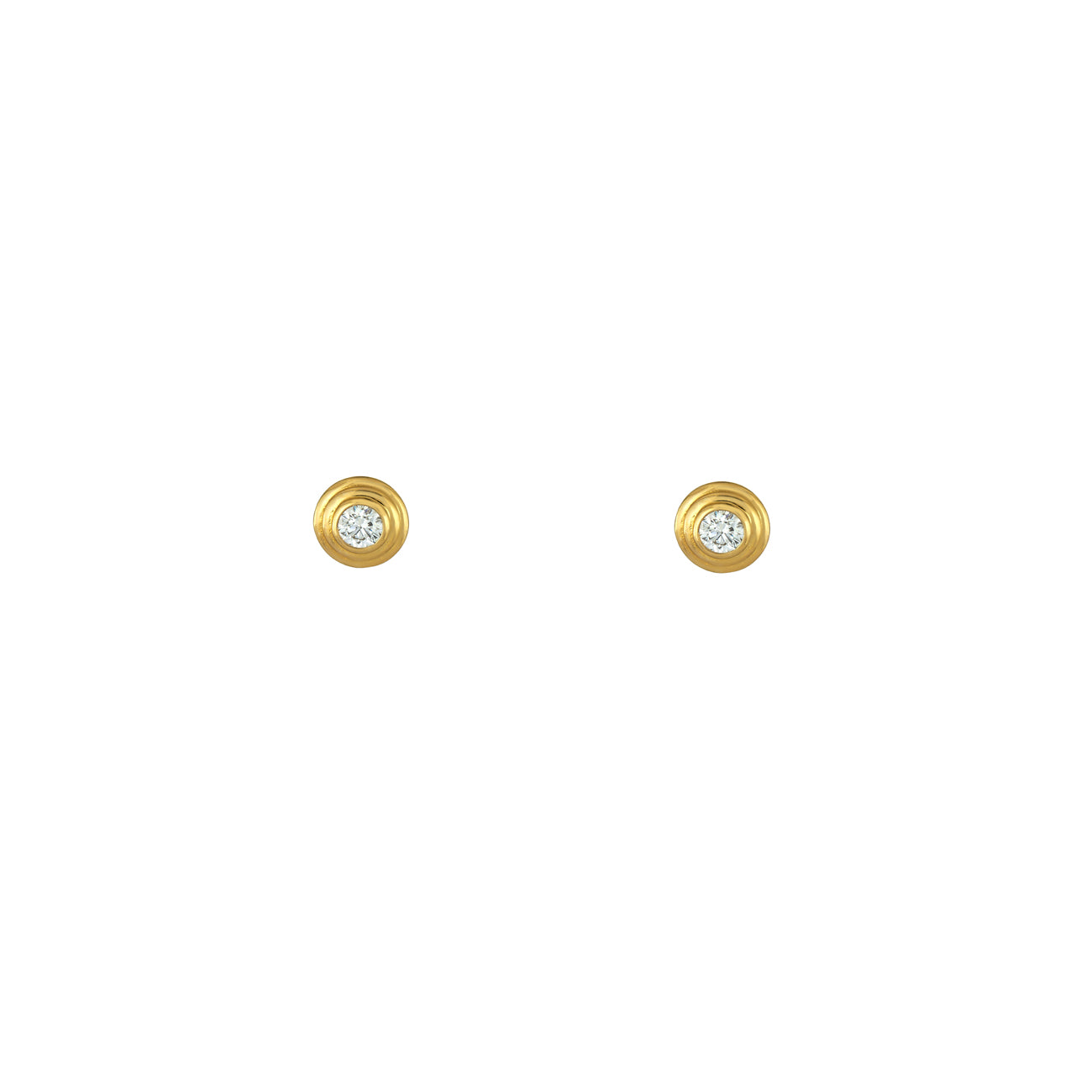 Zen Solitaire Stud Earrings