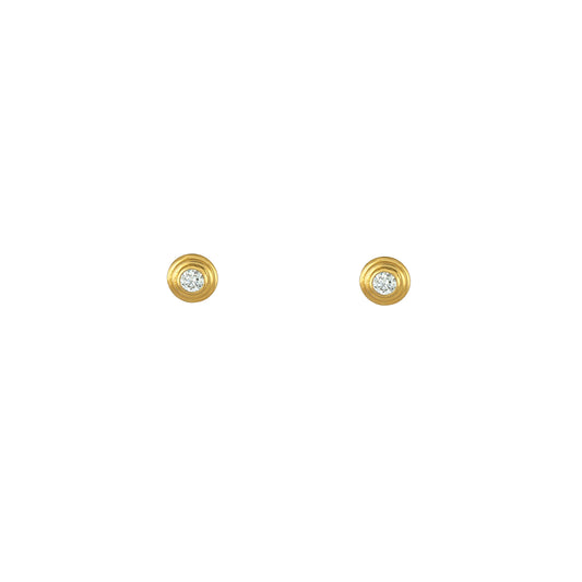 Zen Solitaire Stud Earrings