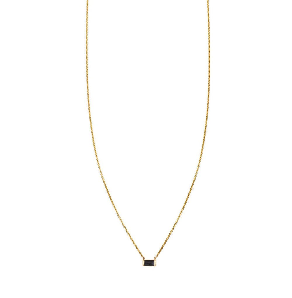 Emerald Cut Black Diamond Necklace – Phoenix Roze