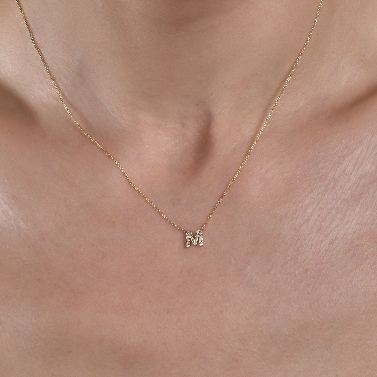 14k Gold Initial Heart Necklace - Zoe Lev Jewelry