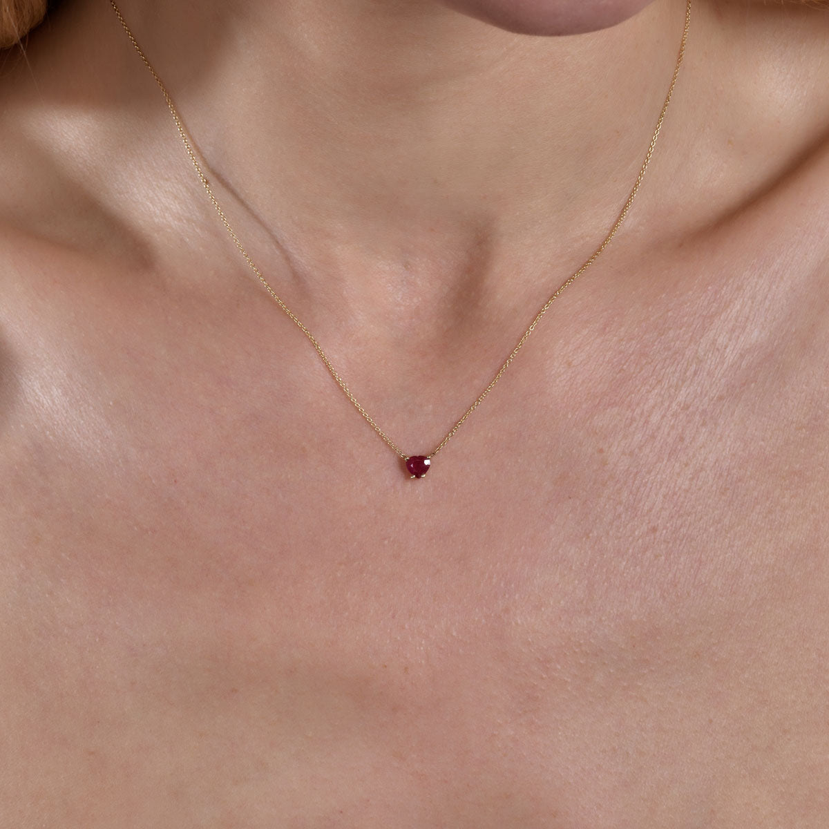 Marquise Ruby Wisp Necklace
