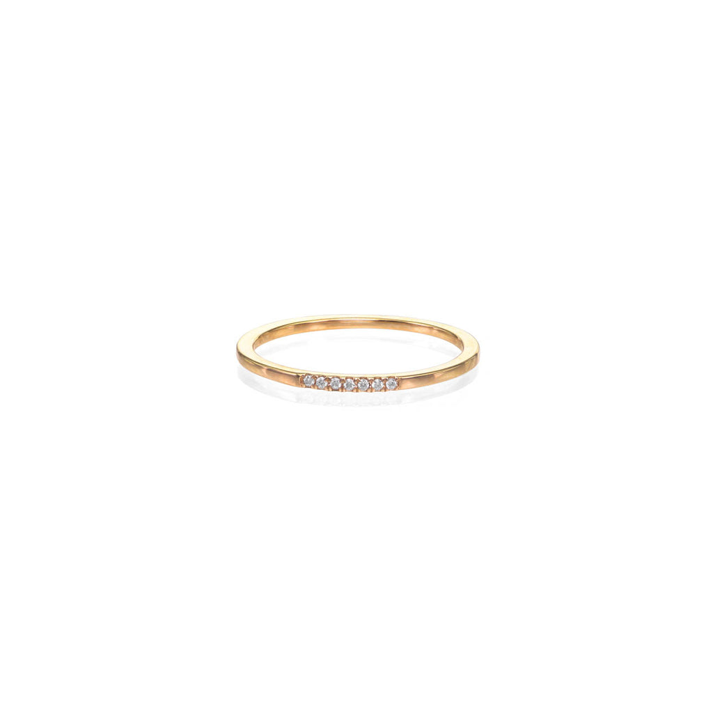 seven diamond gold band PRR032 WD