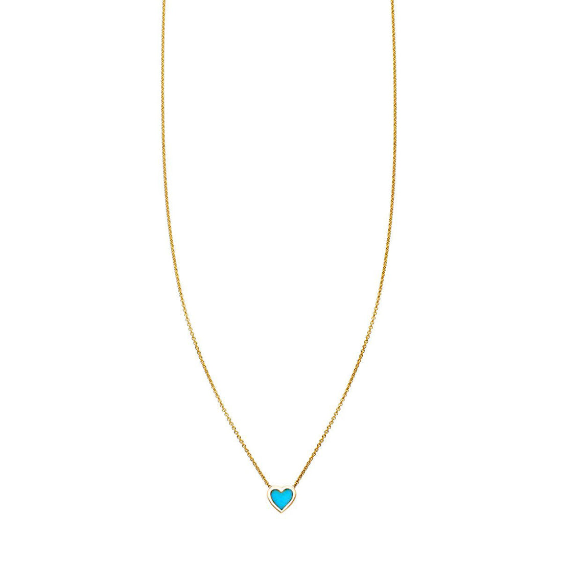 Turquoise Inlaid Heart Necklace – Phoenix Roze