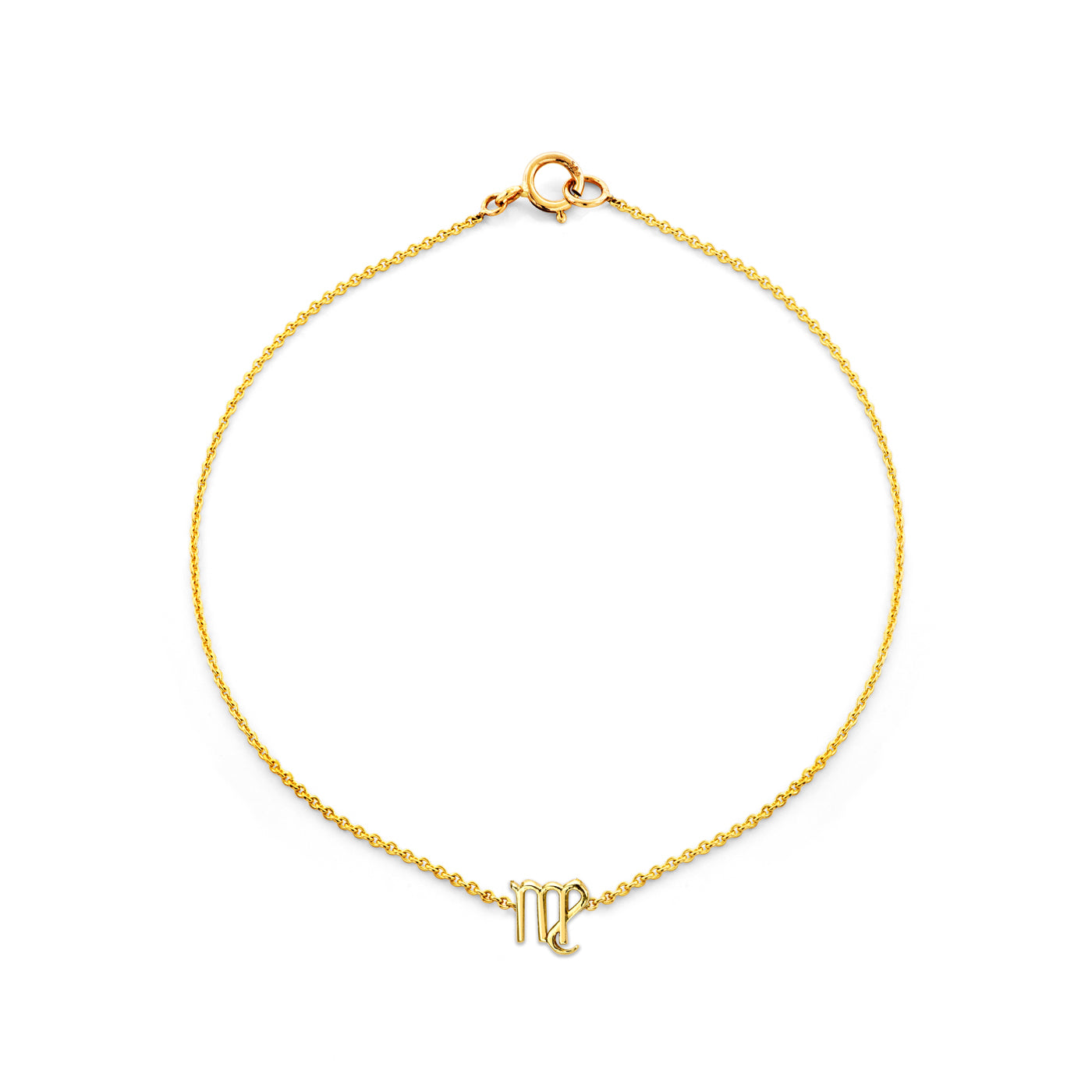 Virgo Gold Zodiac Bracelet Yellow 14K Gold / Made to Order