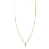 white diamond vertical triangle necklace PRN058